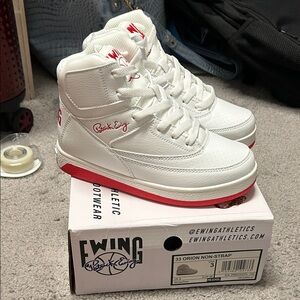 Brand New - Patrick Ewing White and Red High-Top Sneakers - Youth/Kid 3